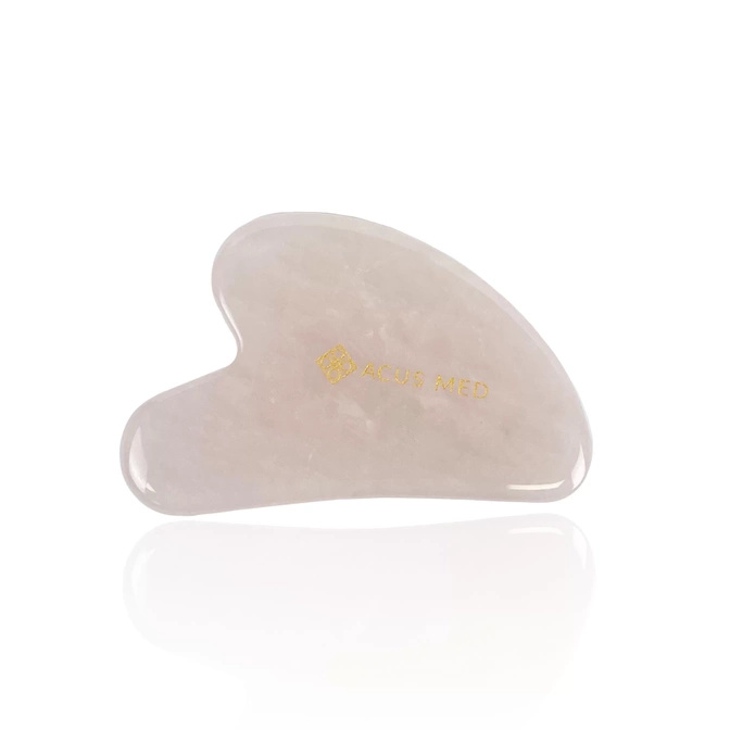 Kámen Gua Sha | Nefritová masážní deska Acus Med - srdce - růžová