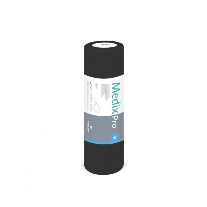 Lékařská podložka na roli MedixPro, papírová, černá