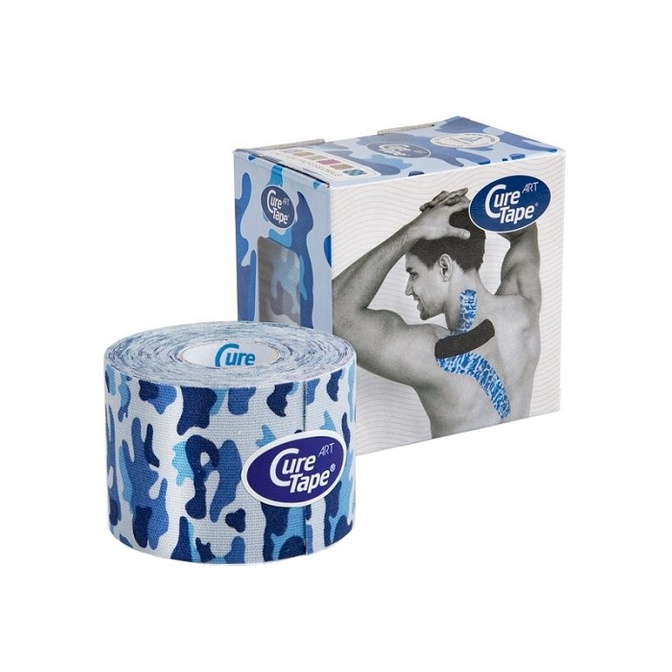 Tejpovací páska Cure Tape Art 5 cm x 5 m, béžovo-černá