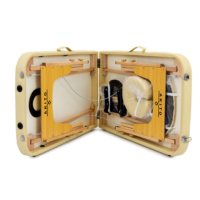 Skládací dřevěné dvouzónové masérské lehátko Teja Akito