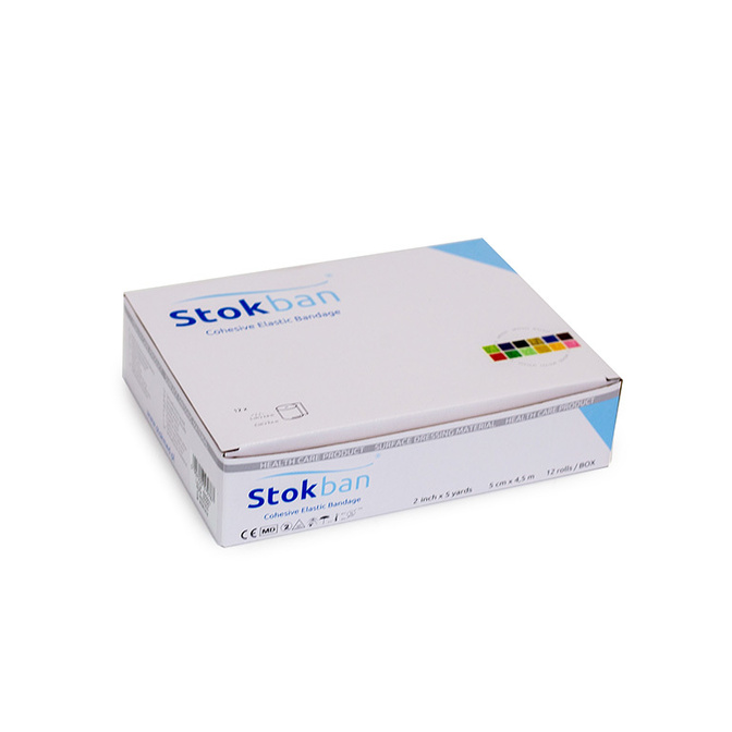 Samolepicí kohezivní obvaz Stokban 5 cm x 4,5 m, sada 12 ks.
