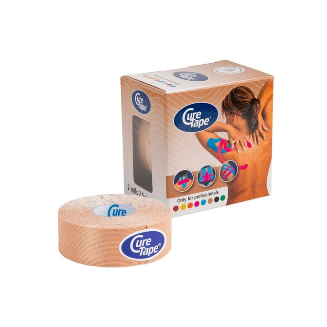 Tejpovací páska Cure Tape Classic 2,5 cm x 5 m, béžová