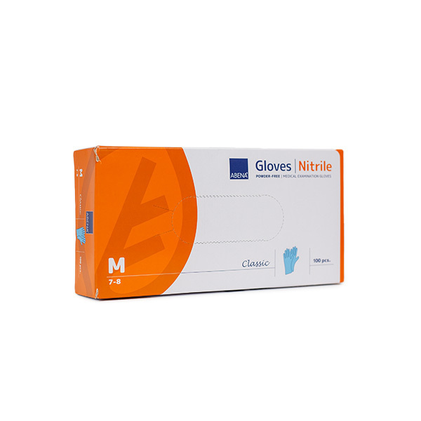 Rukavice nitrilové nepudrované Abena Classic 100 ks., modré