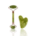 Masážní sada Jade Gua Sha - deska + váleček Acus Med - zelený